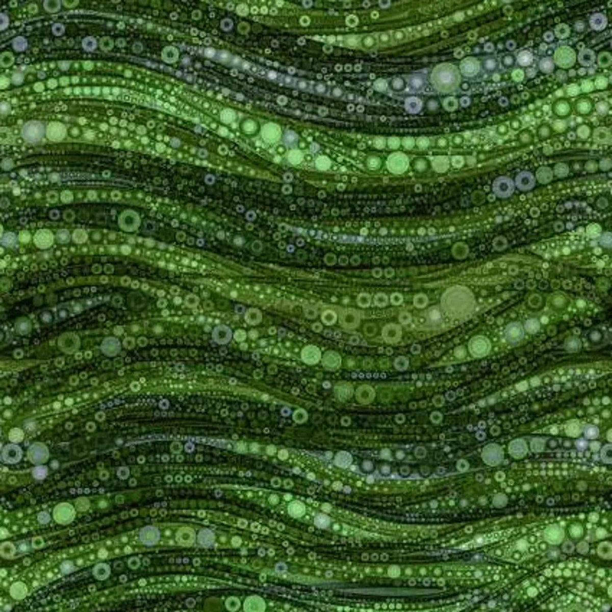 Abstract Circles Green Quilting Cotton – Gigi in the Garden