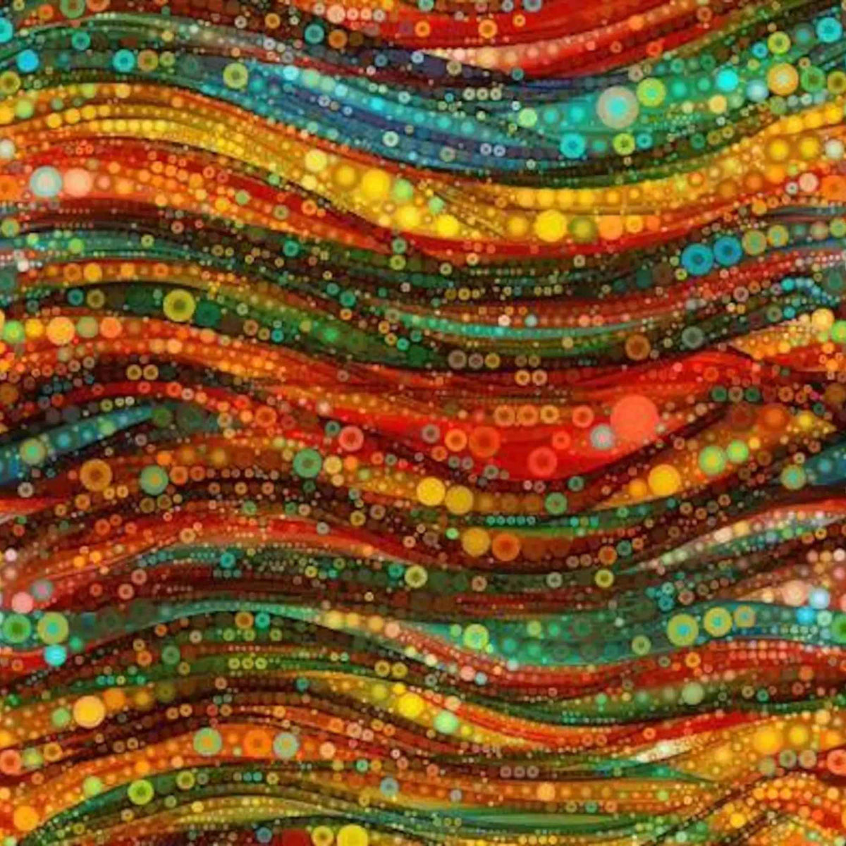 Abstract Circles Multi Quilting Cotton – Gigi in the Garden