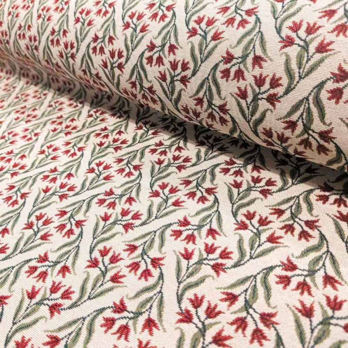 Botanic Classics Gobelin Tapestry Fabric – William Morris Inspired on Ecru