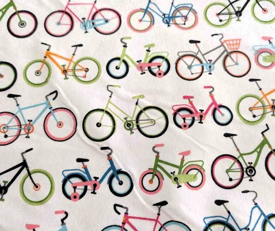 Cozy Bicycle Flannel Fabric | Soft and Cuddly
