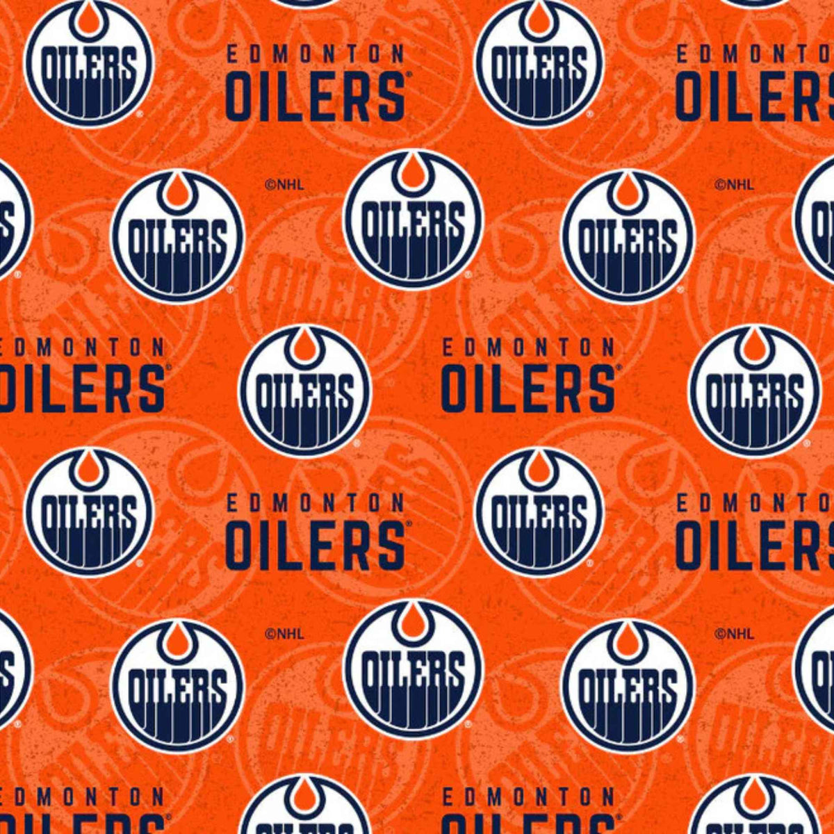 Edmonton Oilers Tone on Tone Cotton Fabric – 100% Cotton, NHL Licensed