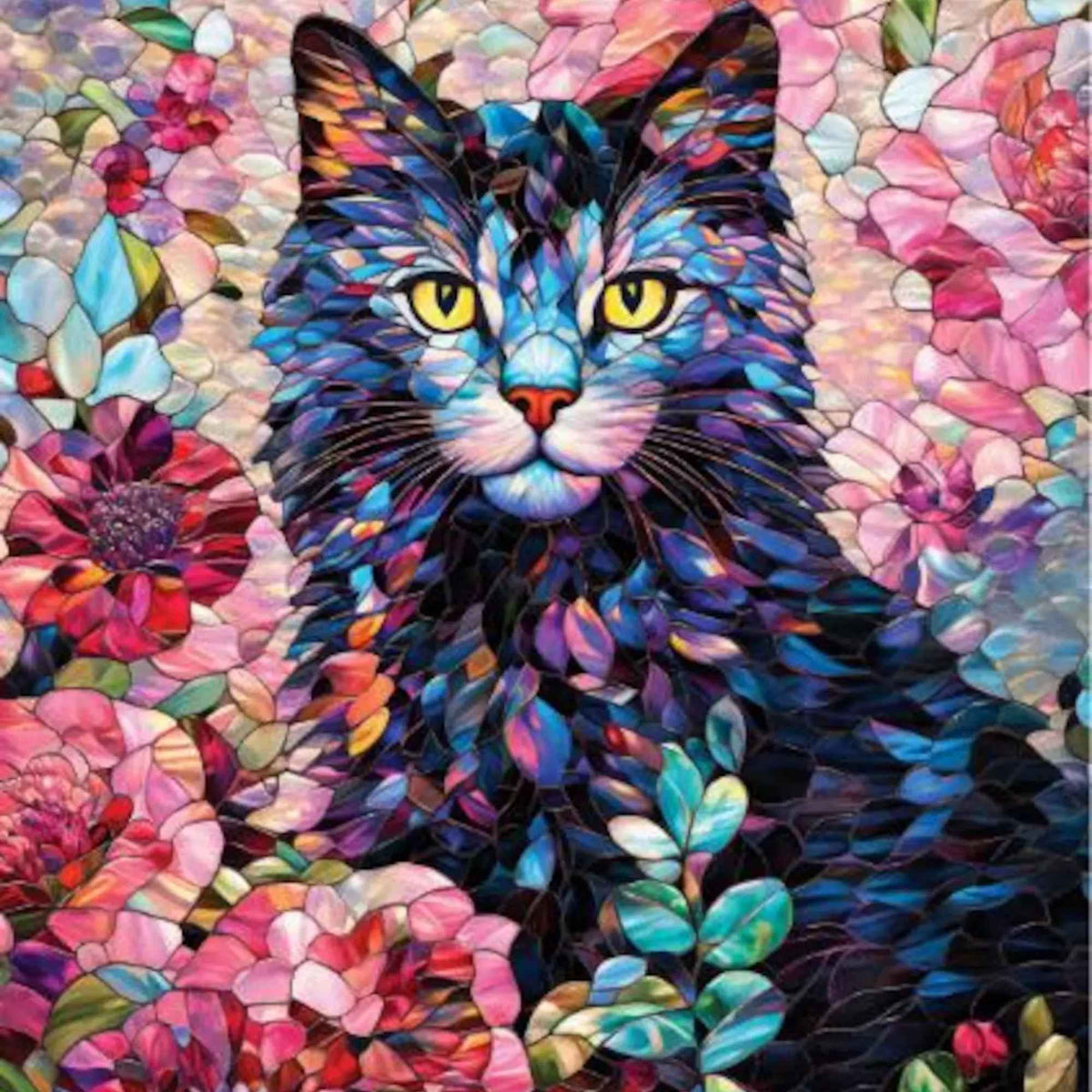 Gigi in the Garden Cat Fabric Panel – Freshly Made by Camelot Fabrics (36" x 44")