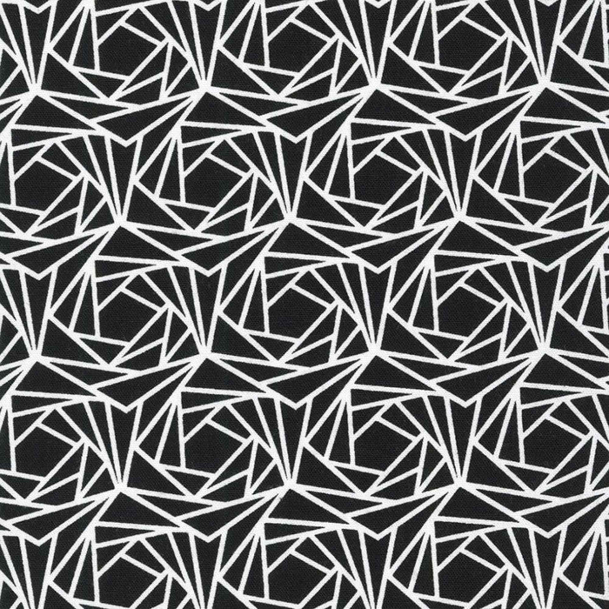 Jardin Noir - Geometric Jet | 100% Cotton Fabric (21064 - 190)