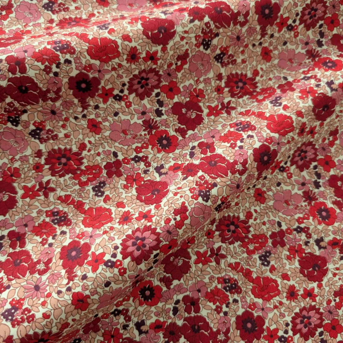 Liberty Fabrics, Arley Park – Flower Show Botanical Jewel Burgundy Floral