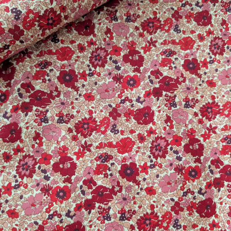 Liberty Fabrics, Arley Park – Flower Show Botanical Jewel Burgundy Floral