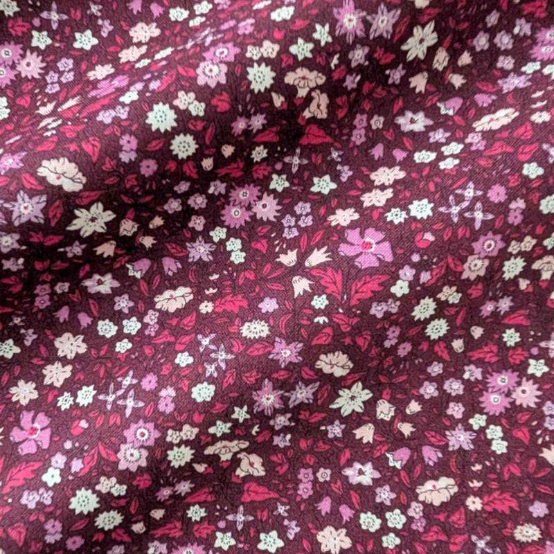 Liberty Fabrics, Ava May, Flower Show Botanical Jewel – Burgundy Vintage Floral