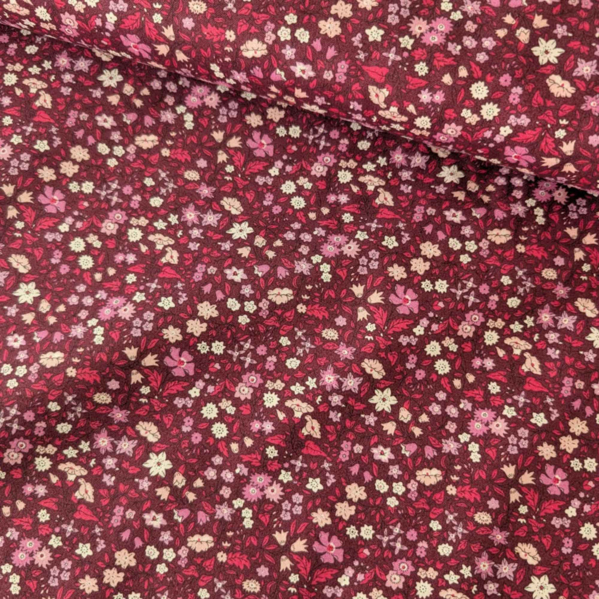 Liberty Fabrics, Ava May, Flower Show Botanical Jewel – Burgundy Vintage Floral