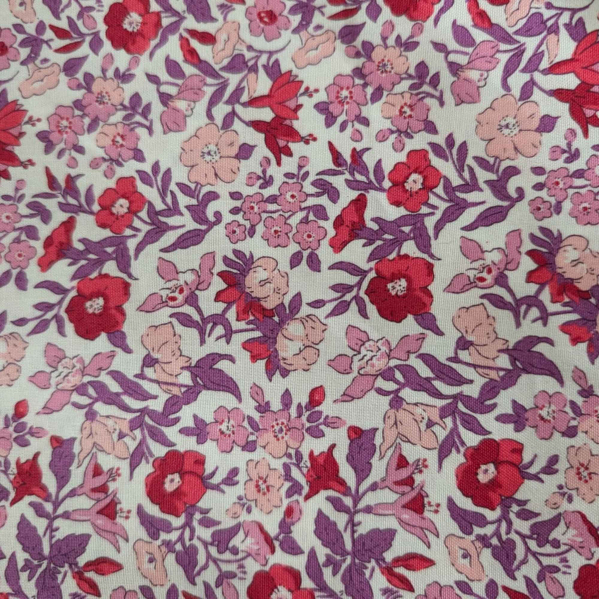 Liberty Fabrics – Mamie Flower Pink & Purple Floral | Flower Show Botanical Jewel