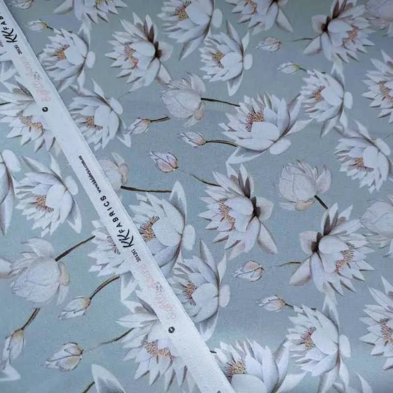 Magnolia Flowers on Light Green