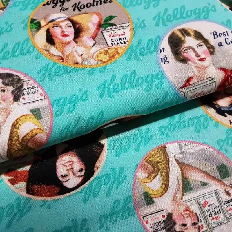Vintage Ads by 8 Kellogg Girls, Quilting Cotton