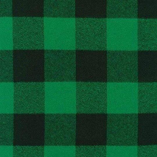 Black and Green Buffalo Plaid Flannel 2" Squares
