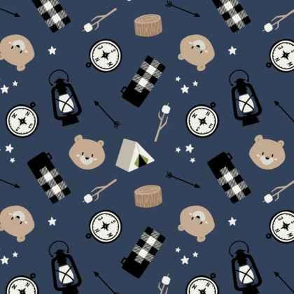 Camping FLANNEL in Navy, Camper Essentials