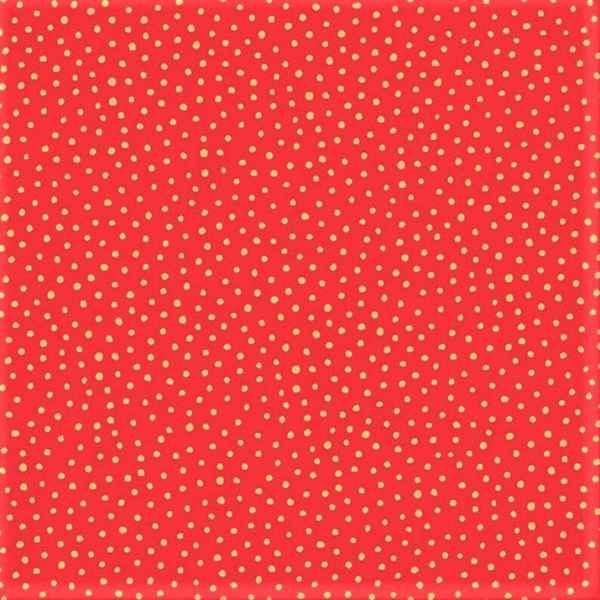 MK1932 Metallic Gold Dots on Red, Makower UK Christmas cotton fabric with metallic gold polka dots.