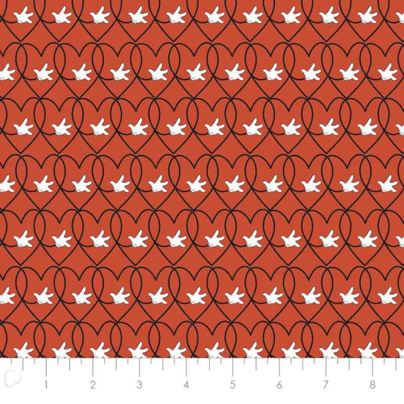 Minnie Black Hearts, Minnie Living Her Best Life on Red | Fabric Design Treasures