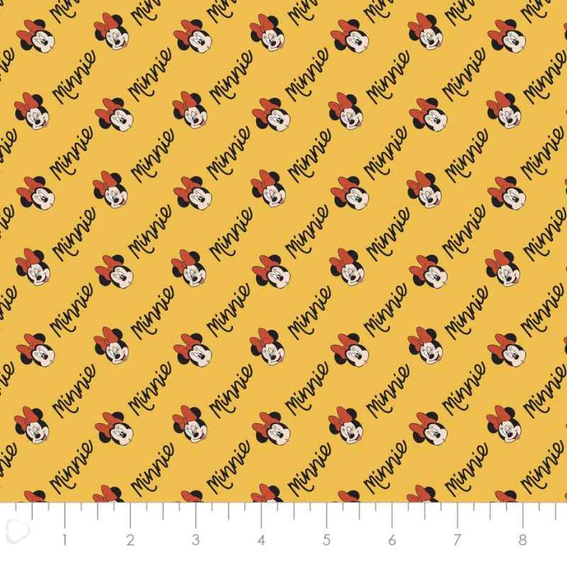 Minnie Signature in Yellow, Minnie Living Her Best Life | Fabric Design Treasures