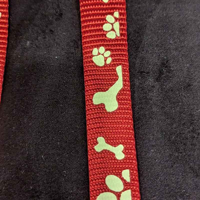 Nylon Webbing, Glow in the Dark, Red | Fabric Design Treasures