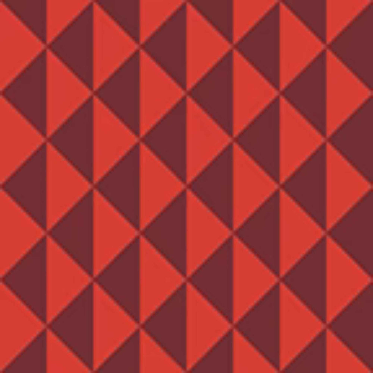 “Red geometric triangle cotton fabric with modern Spirit Peaks design.”