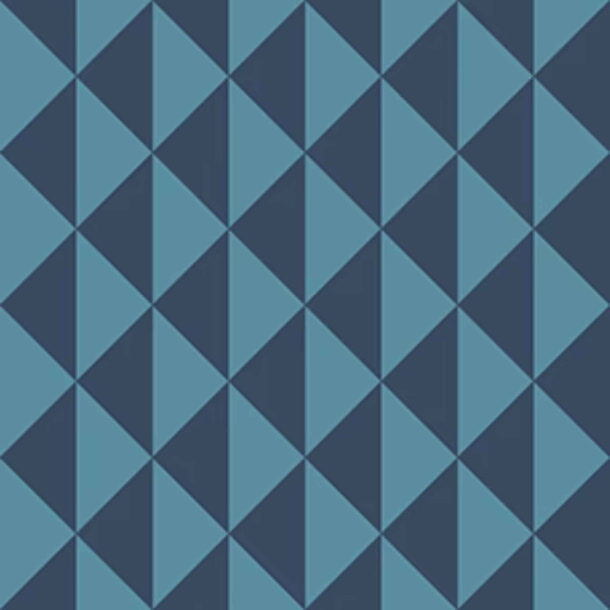 “Blue and navy geometric triangle cotton fabric with repeating Sacred Spirit Peaks design.”