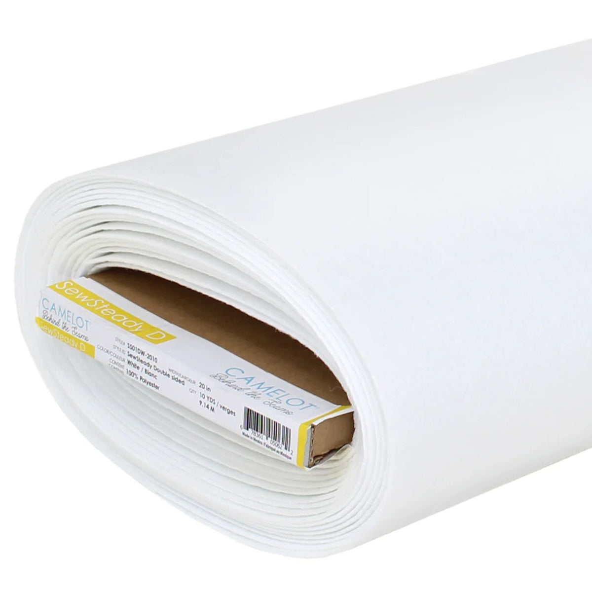 SewSteady D double-sided fusible stabilizer by Camelot Fabrics Behind the Seams collection heavyweight white polyester stabilizer