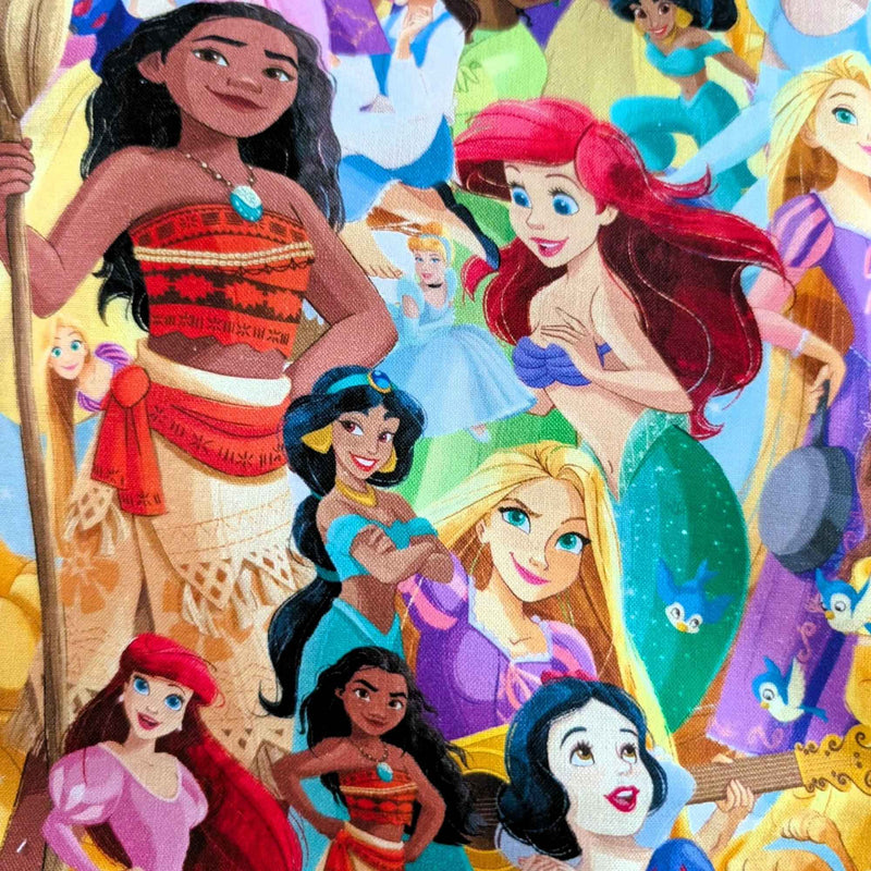 Disney Princess character collage cotton fabric by Springs Creative CP80523