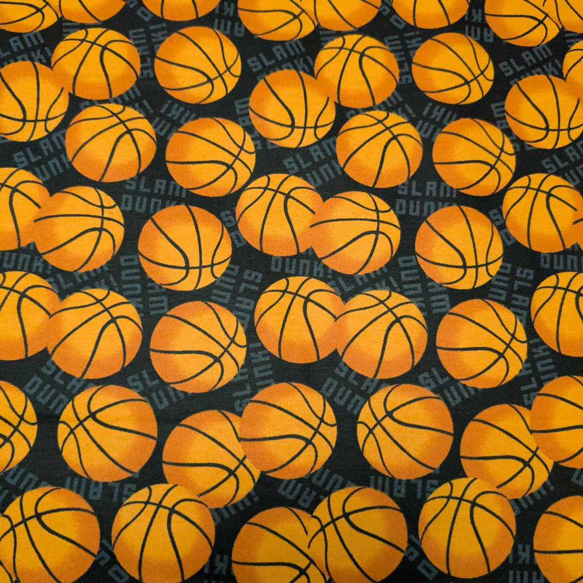 Basketball Slam Dunk Cotton Flannel Fabric | Soft Brushed | Sports Quilting Fabric
