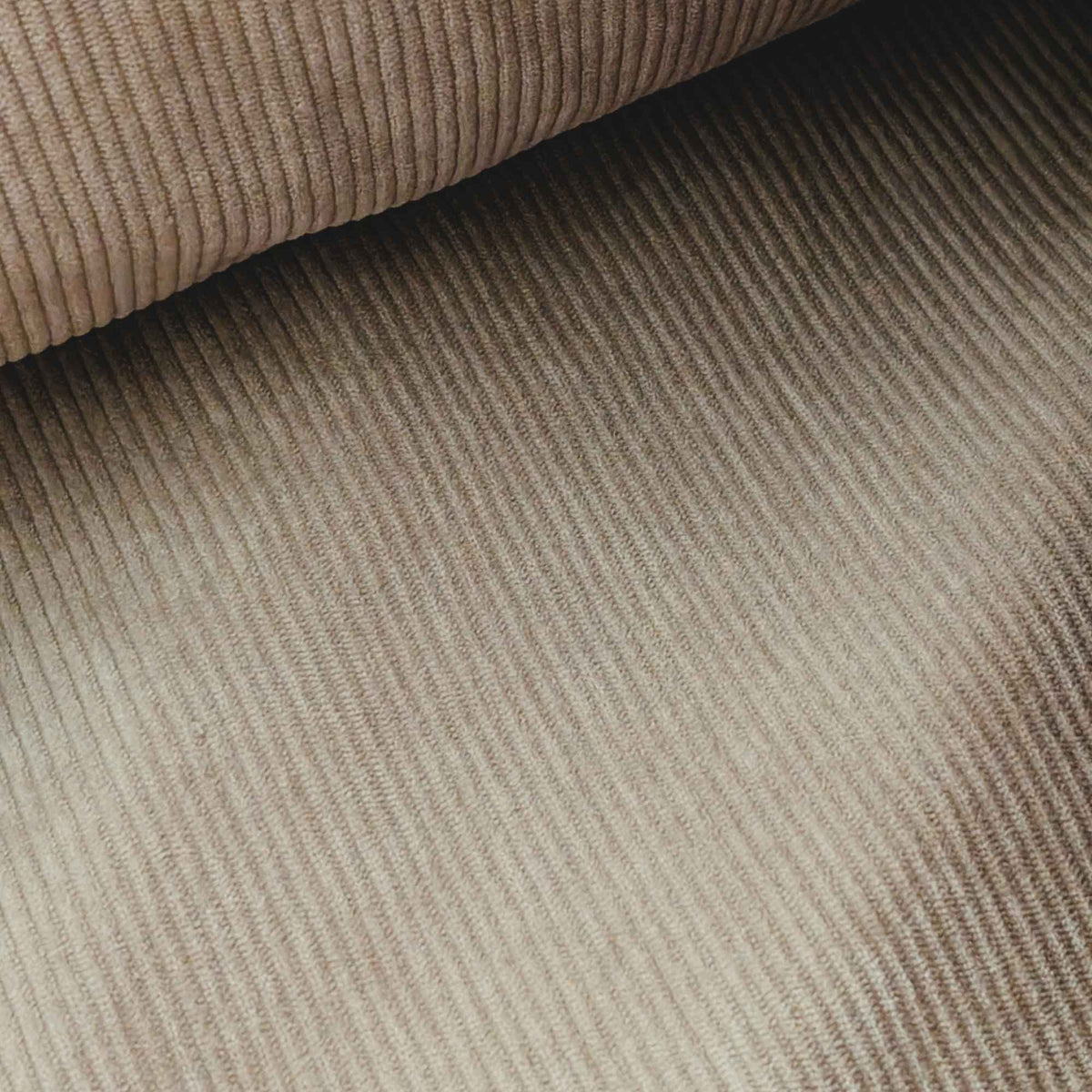 Beige Knit Corduroy Fabric – 100% Polyester, Stretch, 150cm Wide