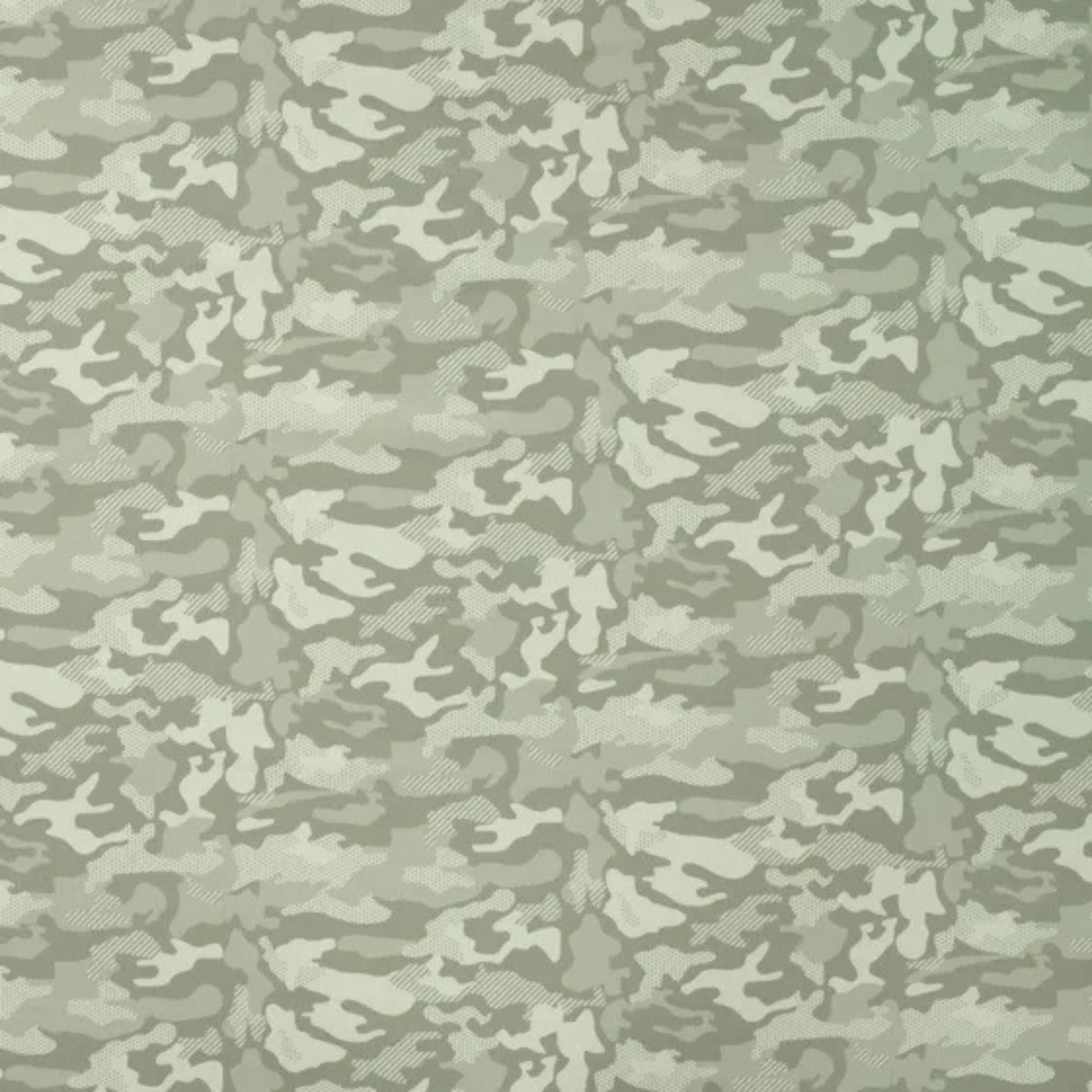 Dusty mint green camouflage jersey fabric for sportswear and swimwear – soft, stretchy, and ideal for activewear, swim gear, or athleisure projects