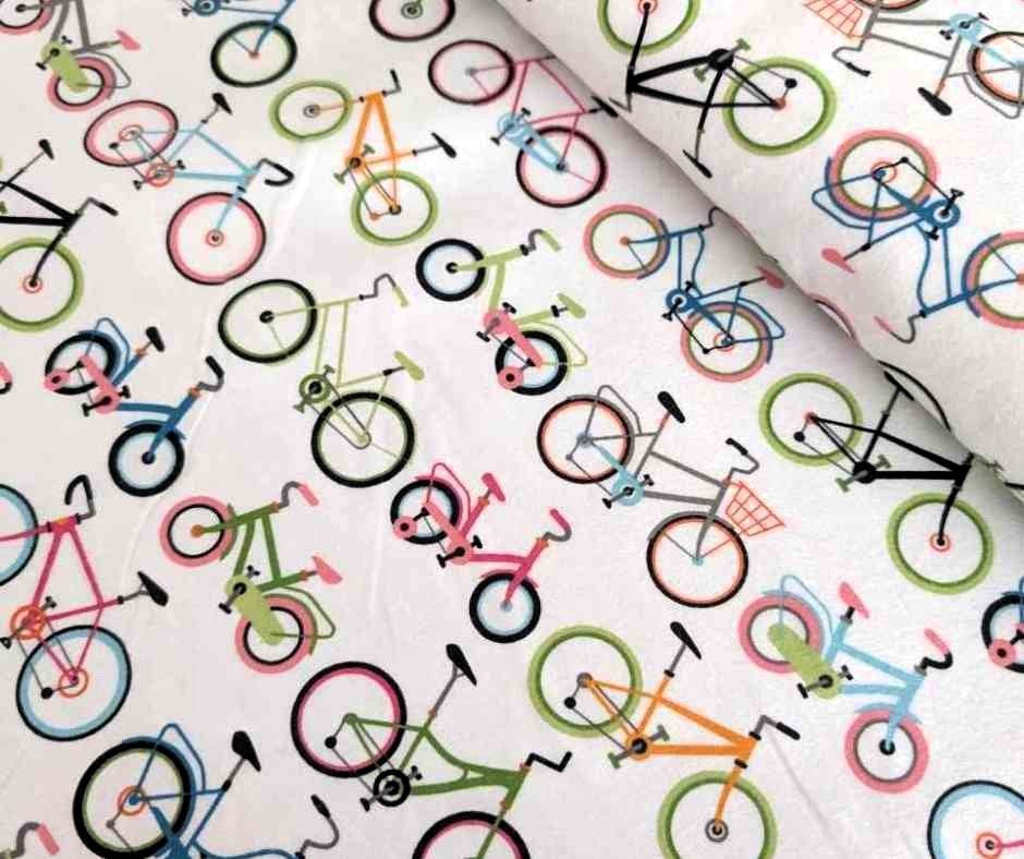 Cozy Bicycle Flannel Fabric | Soft and Cuddly