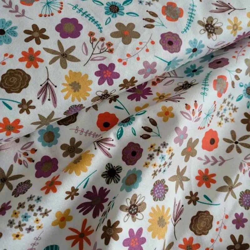 Cozy Outdoor, Colorful Floral FLANNEL, Cozy Cotton Flannel