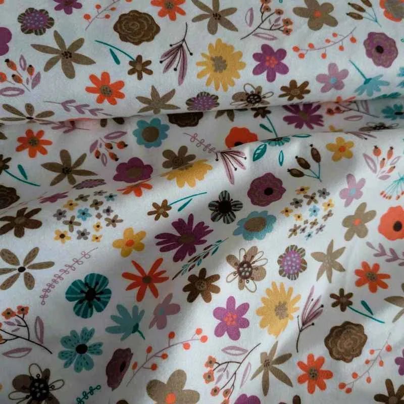Cozy Outdoor, Colorful Floral FLANNEL, Cozy Cotton Flannel