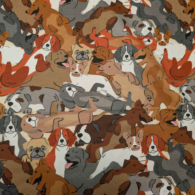 Dog Lovers Cotton FLANNEL – Soft Brushed, OEKO - TEX Certified