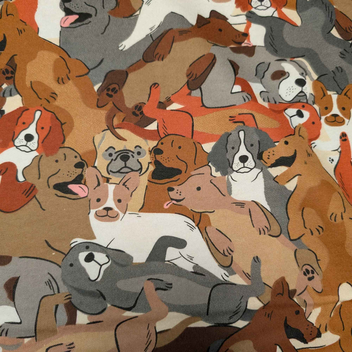 Dog Lovers Cotton FLANNEL – Soft Brushed, OEKO - TEX Certified