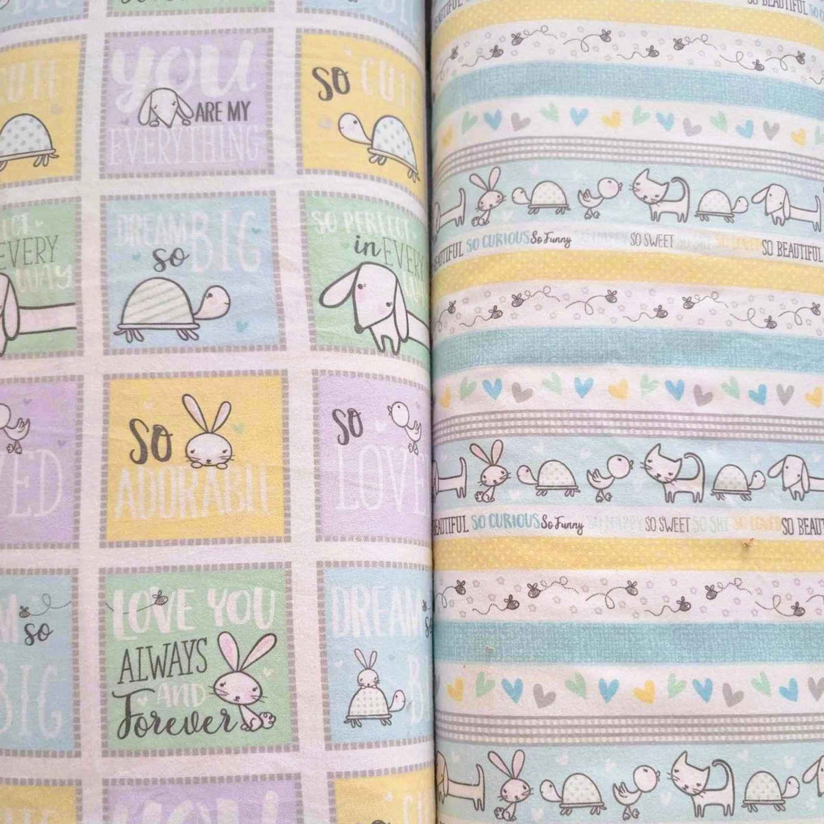 Doodle Baby Pastel Stripe Cotton Flannel – 13221F - 99