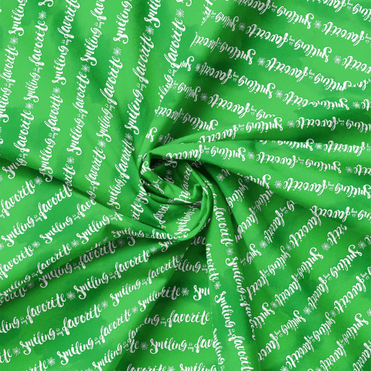 Elf the Movie Smiling Fabric – Green | 100% Cotton