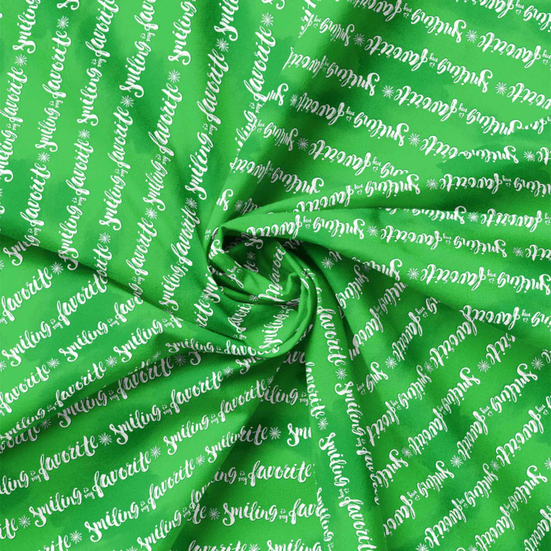 Elf the Movie Smiling Fabric – Green | 100% Cotton