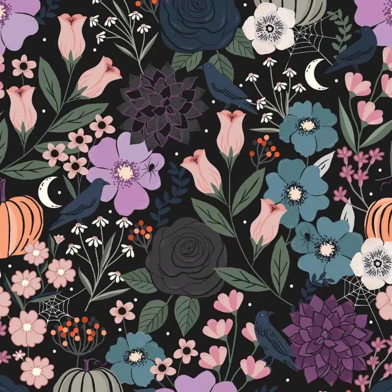 Floral and Pumpkins 2450 - Spellbound - Sally Mountain