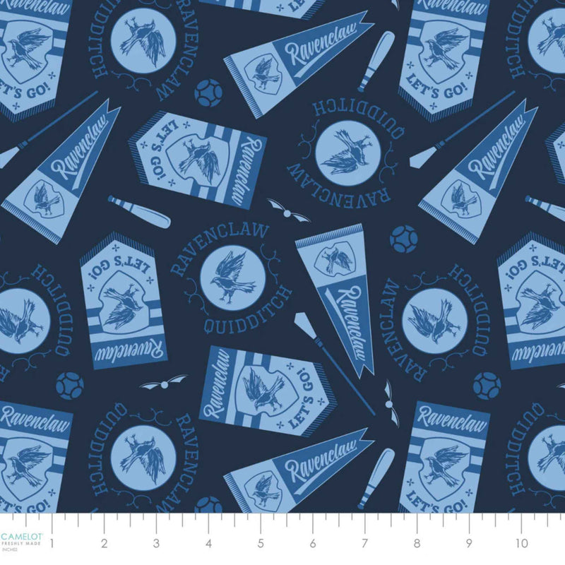 Harry Potter Ravenclaw Quidditch Banners Fabric – Navy | House Champions