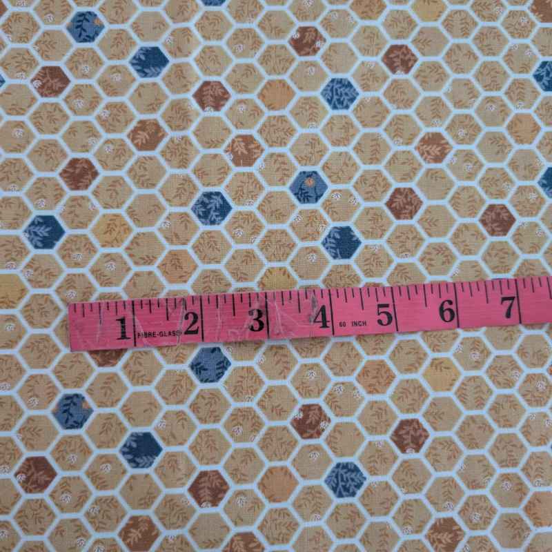 Honeycomb Texture Fabric – Gold | Bloomin’ Poppies