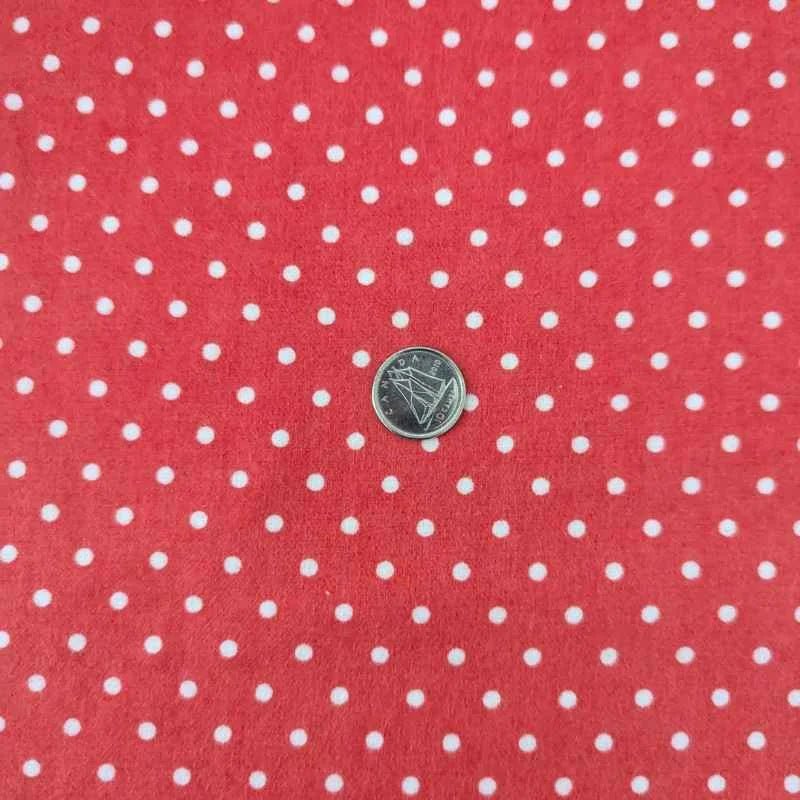 Polka Dot Red Cozy Cotton FLANNEL