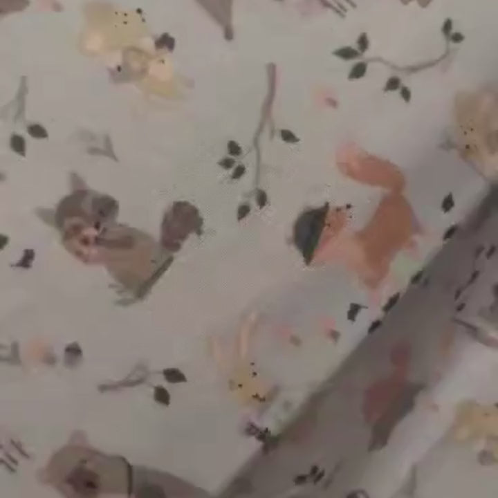 Woodland Animals Flannel Fabric