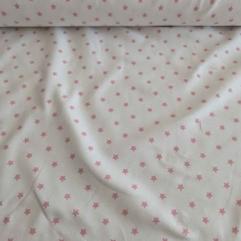 Star Old Rose Jersey Print – Soft & Organic Fabric