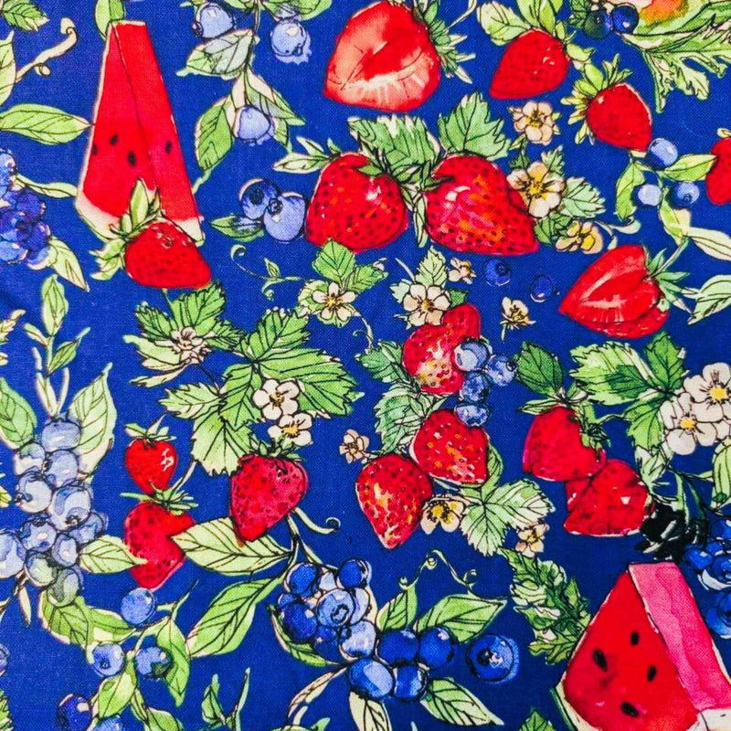 Sweet Summer Fabric Bundle – 9 Watermelon & Strawberry Prints by Anne Tavoletti