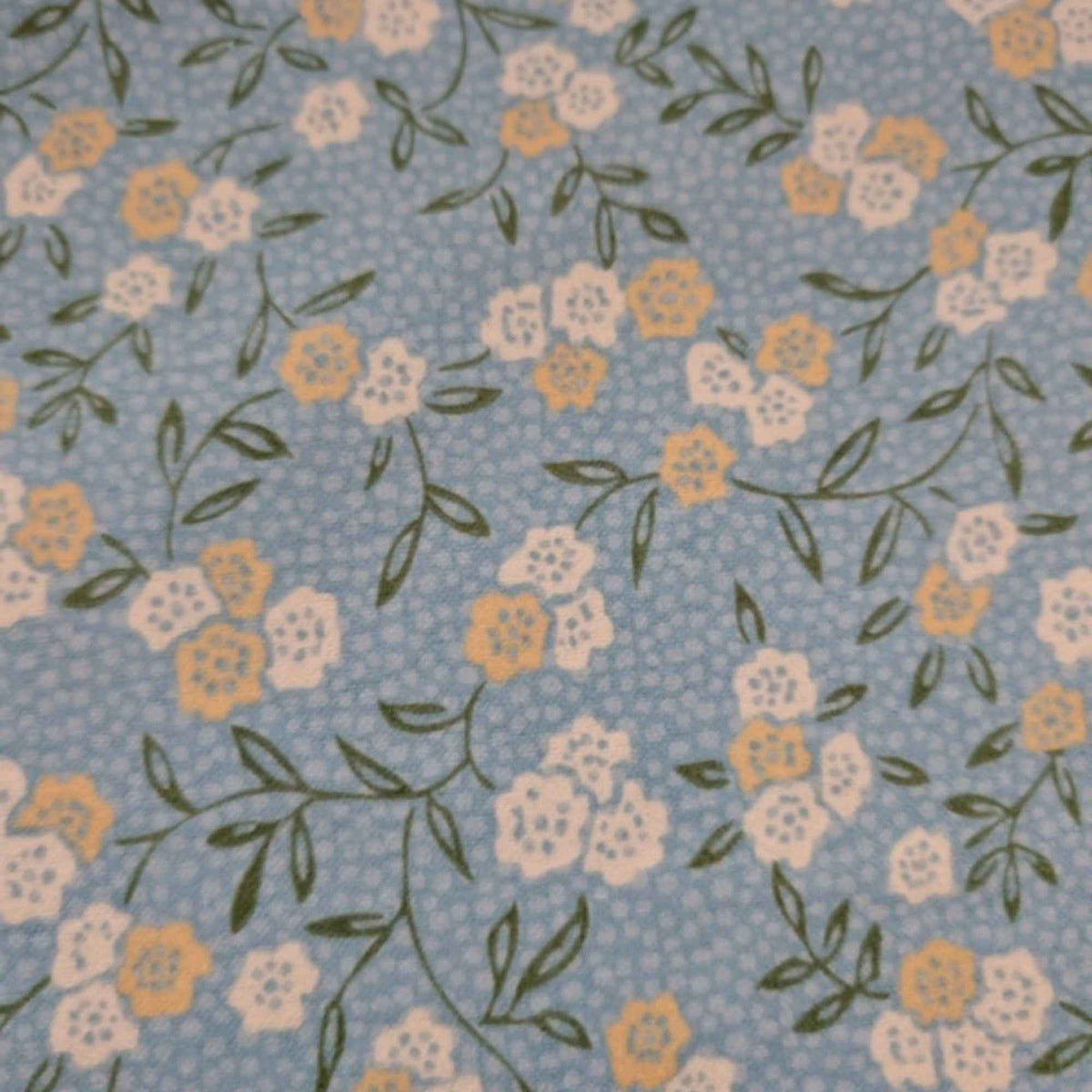 Teal Floral Cotton FLANNEL – Soft Brushed, OEKO - TEX Certified
