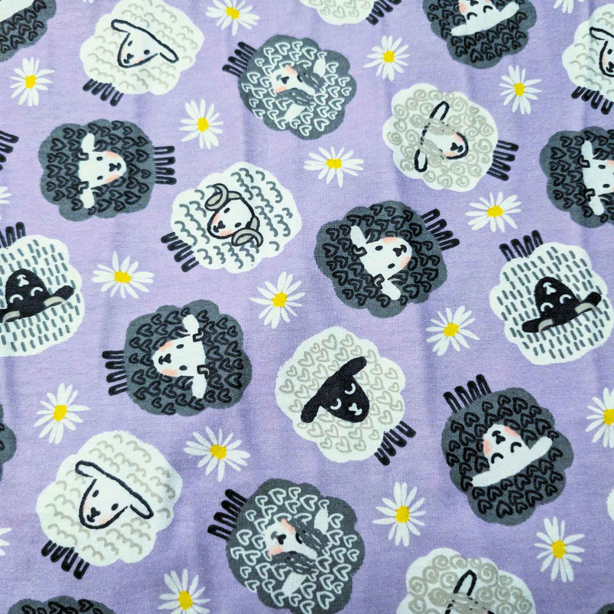 Violet Sheep Cotton FLANNEL, OEKO - TEX Standard 100, Brushed Soft