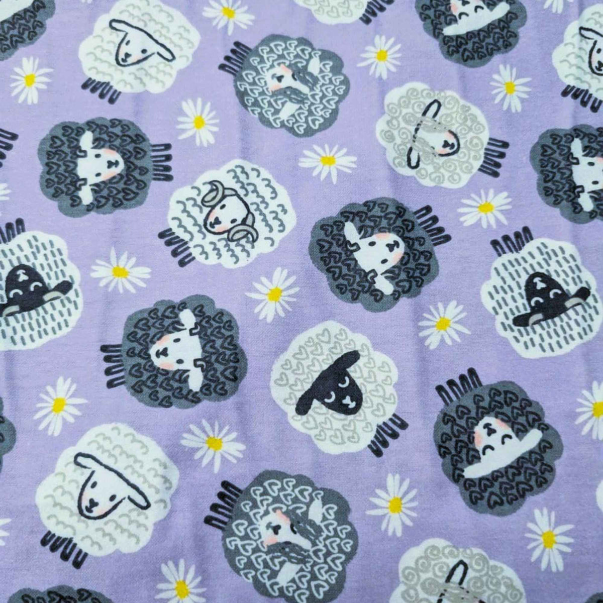 Violet Sheep Cotton FLANNEL, OEKO - TEX Standard 100, Brushed Soft