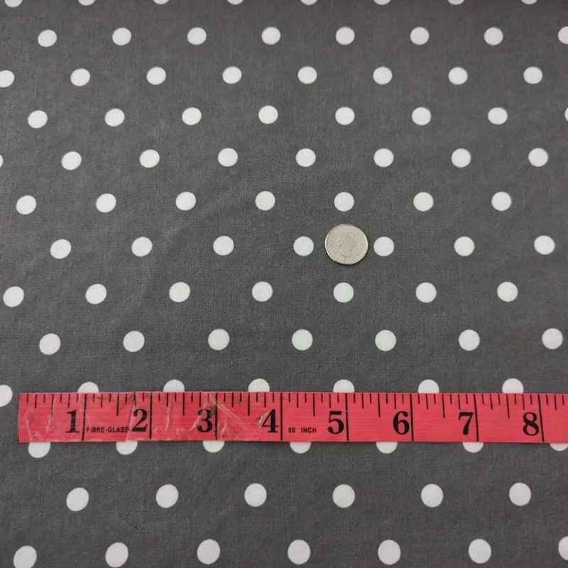 White Dots on Grey FLANNEL, Cozy Cotton Flannel
