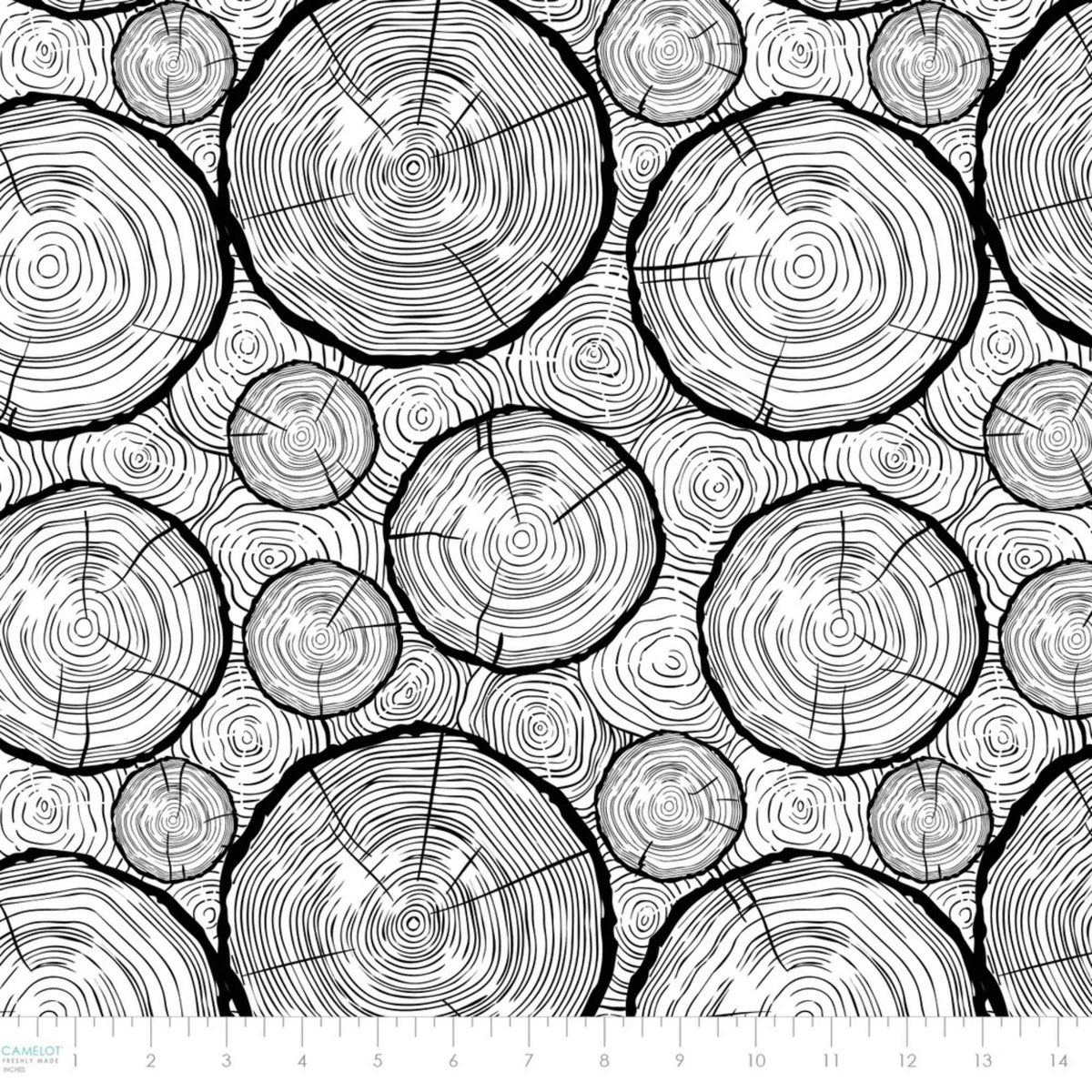 Wood Grain Cotton Fabric – White | North of Ordinary | Quilting Cotton
