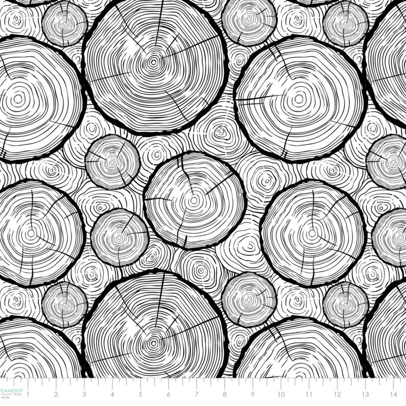 Wood Grain Cotton Fabric – White | North of Ordinary | Quilting Cotton