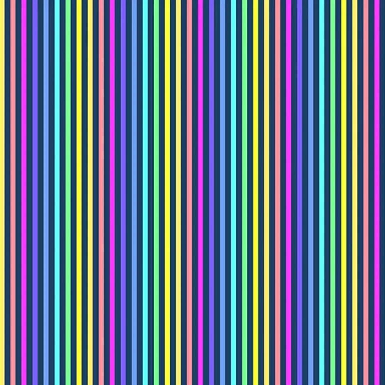 Andover Fabrics – Rainbow Stripe Navy A-9427-B