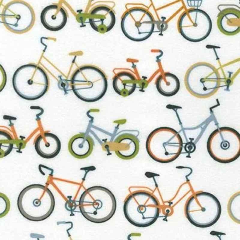 Bicycle Flannel Fabric, Robert Kaufman Cozy Outdoors